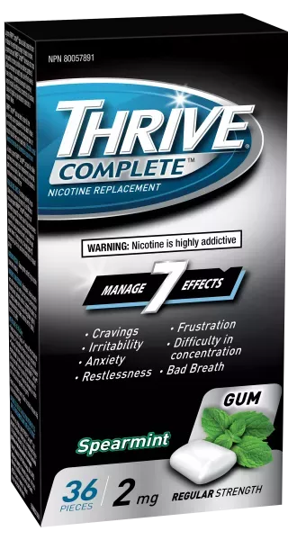 Thrive 36 pieces 2mg supermint complete gum