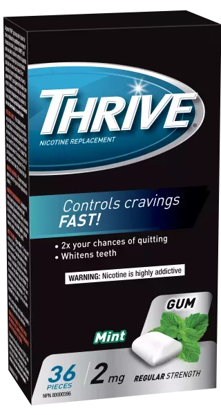 Thrive 36 pieces 2mg mint gum