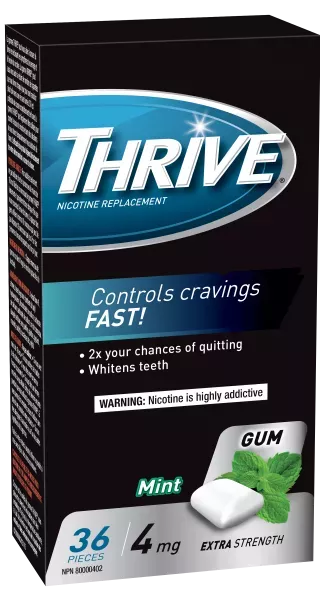 Thrive 36 pieces 4mg mint gum